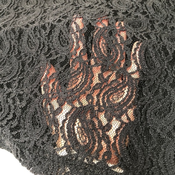 DressBarn Black Lace Skirt Petite 16 Plus size - Picture 8 of 13